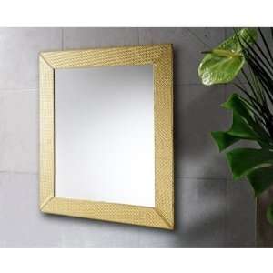  Gedy 6700 87 Gold Faux Leather Frame Mirror with 