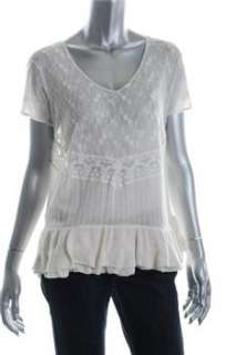Free People NEW Ivory Lace Blouse Sale Top M  