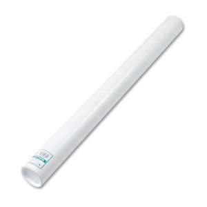 White Kraft Mailing Tube w/Recessed End Plugs   Recessed 