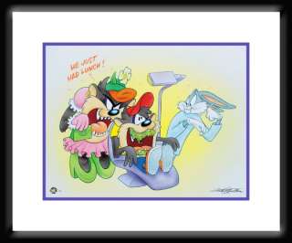 AUTHENTIC BUGS BUNNY TAZ FRAMED LIMITED EDITION SIGNED  