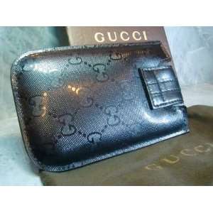 Iphone 4/4G/4S I Pod Touch Gucci Leather Case Black Designer Luxury 