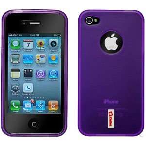   Silicone Skin Case Purple For iPhone 4 (iPhone 4th) 