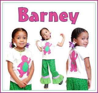  Barney Music Disnosaur Fabric Outfit GIRL Set Birthday eBD  