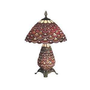  Mariposa Peacock Tiffany Table Lamp TT60737