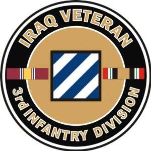  US Army Iraq Veteran 3rd Infantry Decal Sticker 5.5 