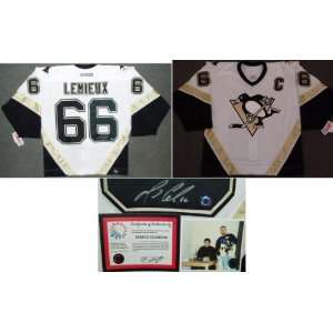  Mario Lemieux Signed Penguins CCM Authentic White Jersey w 
