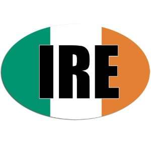 Oval IRE Ireland (Irish) Flag Sticker 