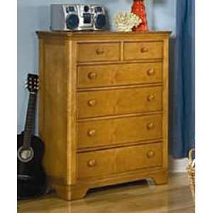   Twin Or Full Youth Wood Bedroom Furniture Suite Dustin 6 Drawer Chest