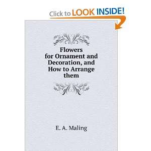   Ornament and Decoration, and How to Arrange them E. A. Maling Books