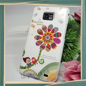 Rainbow printing soft jelly case for Samsung Galaxy S2 i9100  