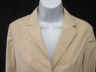JIL SANDER Cotton Tan Long Sleeve Jacket Sz M  