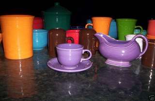 TEA COFFEE CUP & SAUCER lilac FIESTAWARE FIESTA  