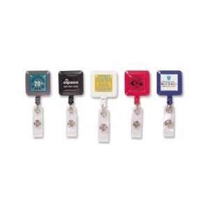  831210    Retractable Square Solid Badge Holder Office 