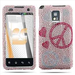 Pink Zebra Bling Hard Case Cover for LG T Mobile G2X  