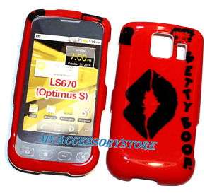 For LG Sprint Optimus S LS670 Betty Boop Snap On Hard Phone Faceplate 