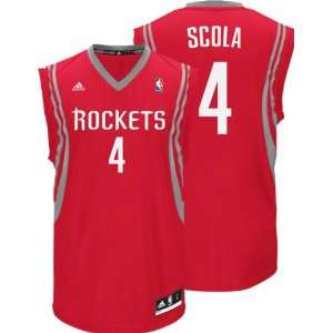  Luis Scola Jersey adidas Red Replica #4 Houston Rockets 