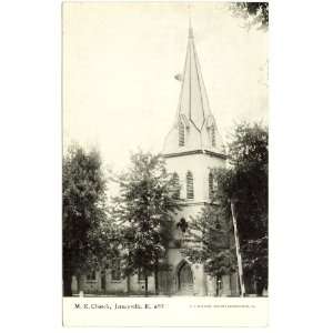   Vintage Postcard   Methodist Episcopal Church   Jerseyville Illinois