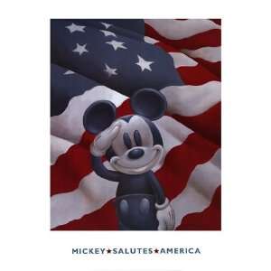 Mickey Salutes America by Walt Disney 24x32 