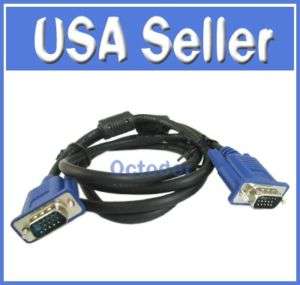 VGA M/M Male Cable For PC Computer LCD Monitor 5 FT New  