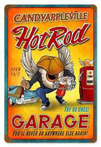    HOT ROD GARAGE. 12x18 Vintage Metal Sign by Craig Judd