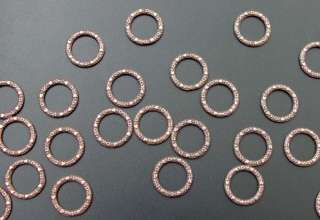 150 Antiqued Copper Bali Style Round Links Free Ship  