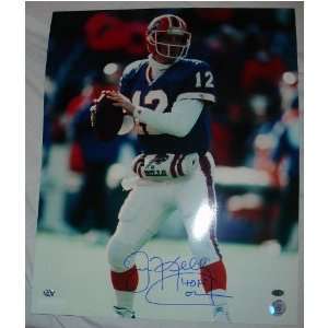 Signed Jim Kelly Picture   16 X 20 Hof02  Sports 