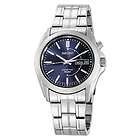 Seiko Mens SMY111 Stainless Steel Kinetic Blue Dial Wa