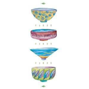    Kimono Tea Cups II by Lois Bender 8x20