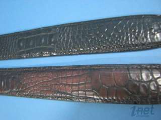 Stallion Leather Goods Hornback Alligator Belt Blk/Brn  