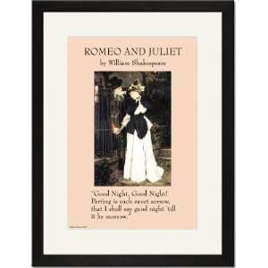  Black Framed/Matted Print 17x23, Romeo And Juliet