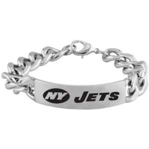   Steel NFL Football New York Jets Logo ID Bracelet 9 Jewelry