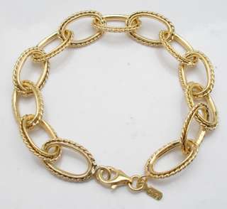 Textured Rolo Bracelet 14K Yellow Gold $348  