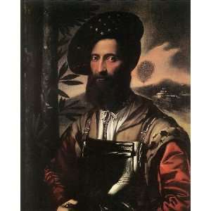   painting name Portrait of a Warrior, By Dossi Dosso 