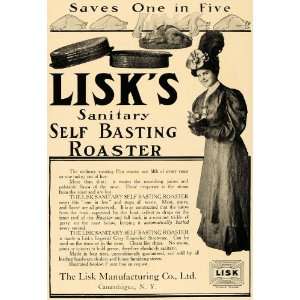 1906 Ad Lisks Sanitary Self Basting Roaster Canadaigua 