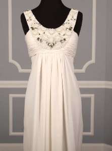 AUTHENTIC Oscar de la Renta 12EX96 White Silk Chiffon Couture Bridal 