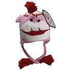PINK SOCK MONKEY KNIT HAT WITH FLEECE LINING ONE SIZE FITS ALL KIDS 