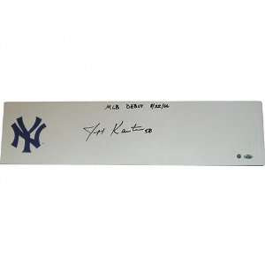  Jeff Karstens New York Yankees Autographed Pitching Rubber 