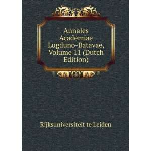   Batavae, Volume 11 (Dutch Edition) Rijksuniversiteit te Leiden Books