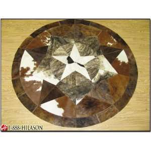 Hair On Leather Patchwork 60in. Cowhide Skin Rug Carpet  