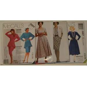  McCalls Dress Patterns Size A (6 8 10 ) 