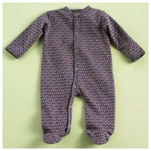 Baby Clothes Purple Organic Baby Footie Snapsuit, Pu 3   6 Print 