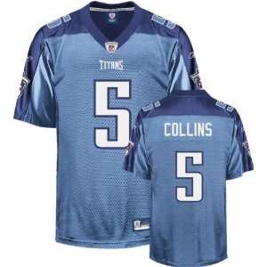 Kerry Collins Light Blue Reebok NFL Premier Tennessee Titans Jersey