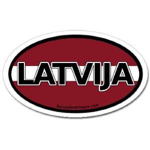  Latvia Latvija in Latvian Flag Car Bumper Sticker Decal 