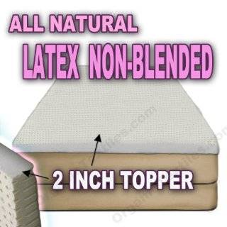 All Natural Latex Non Blended EXTRA FIRM Mattress Topper 2 inch thick 