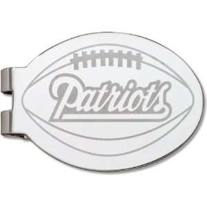   Patriots Silver Plated Laser Engraved Money Clip
