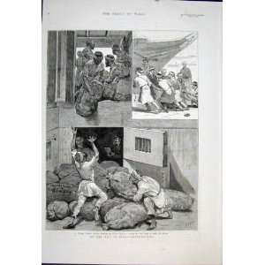  India Southampton Labour Lascars Deccan Old Print 1876 