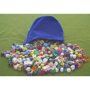  8x8x5 Large Blue Dice Bag Toys & Games
