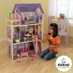  KidKraft Hannah Wood Pretend Play Dollhouse & Furniture 
