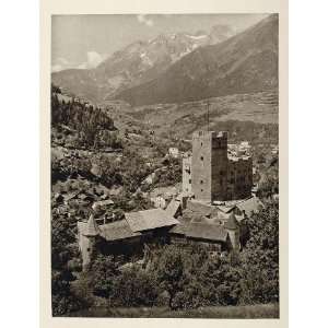 1928 Landeck Austria Austrian City Tyrol Photogravure 