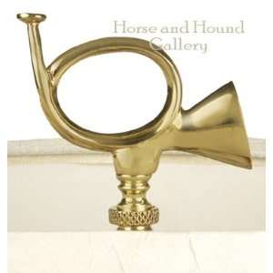  Hunting Horn Brass Lamp Finial
